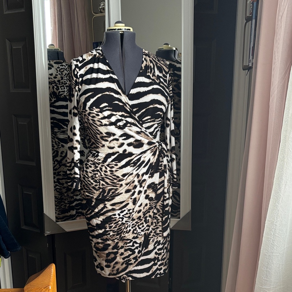 INC International Concepts Zebra and Leopard Print Dress